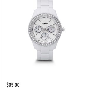 Women’s White Fossil Watch
